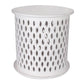 MOSAIC ROUND SIDE TABLE 50X50X50CM-WHITE - MyChocolateWood