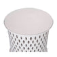 MOSAIC ROUND SIDE TABLE 50X50X50CM-WHITE - MyChocolateWood