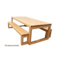MOSMAN TASSIE OAK DINING TABLE + 2 BENCHES - AUSTRALIAN CUSTOM MADE - MyChocolateWood