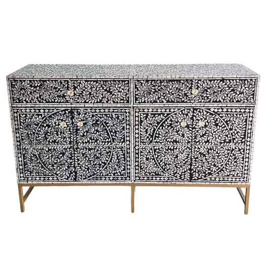 MOTHER OF PEARL ENCHANTING VINE 2 DRAWER 4 DOOR BUFFET/SIDEBOARD - MyChocolateWood