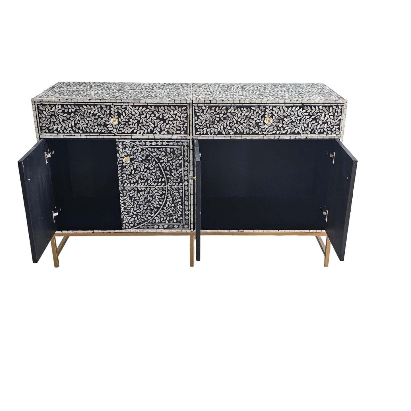 MOTHER OF PEARL ENCHANTING VINE 2 DRAWER 4 DOOR BUFFET/SIDEBOARD - MyChocolateWood