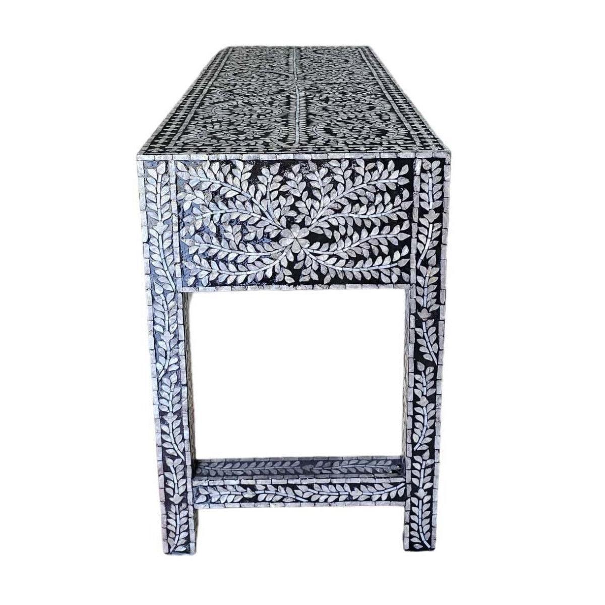 MOTHER OF PEARL ENCHANTING VINE 3 DRAWERS CONSOLE TABLE - MyChocolateWood
