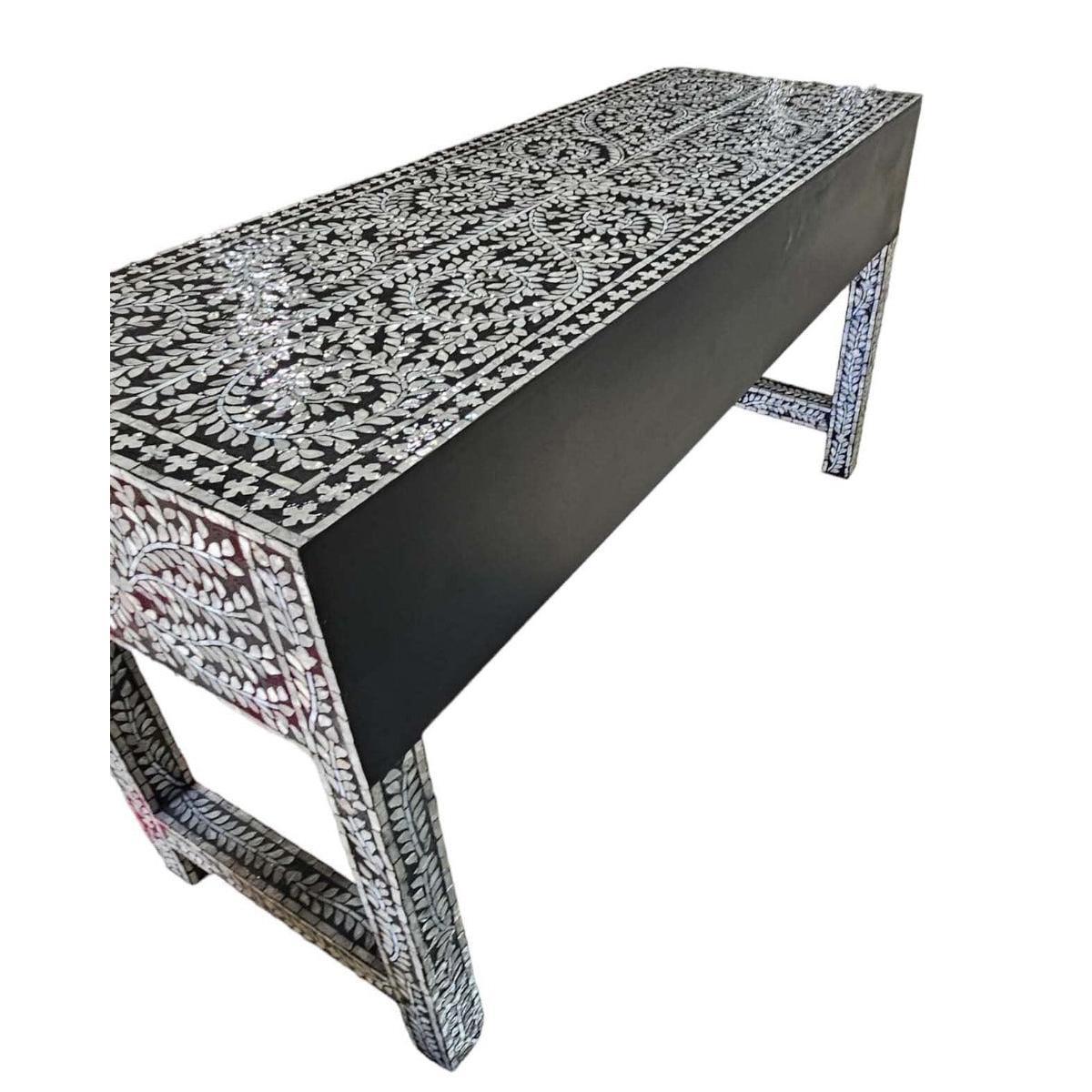 MOTHER OF PEARL ENCHANTING VINE 3 DRAWERS CONSOLE TABLE - MyChocolateWood