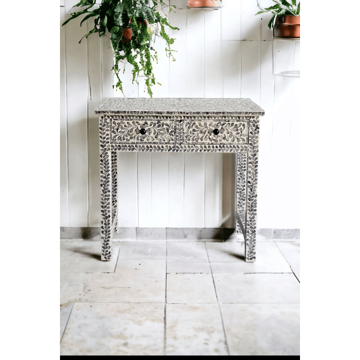 MOTHER OF PEARL ESSENCE DESK/CONSOLE - MyChocolateWood