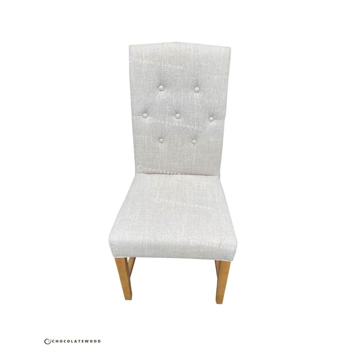 MULAN FABRIC DINING CHAIR IN FLAXEEN - FLOOR STOCK CLEARANCE - MyChocolateWood