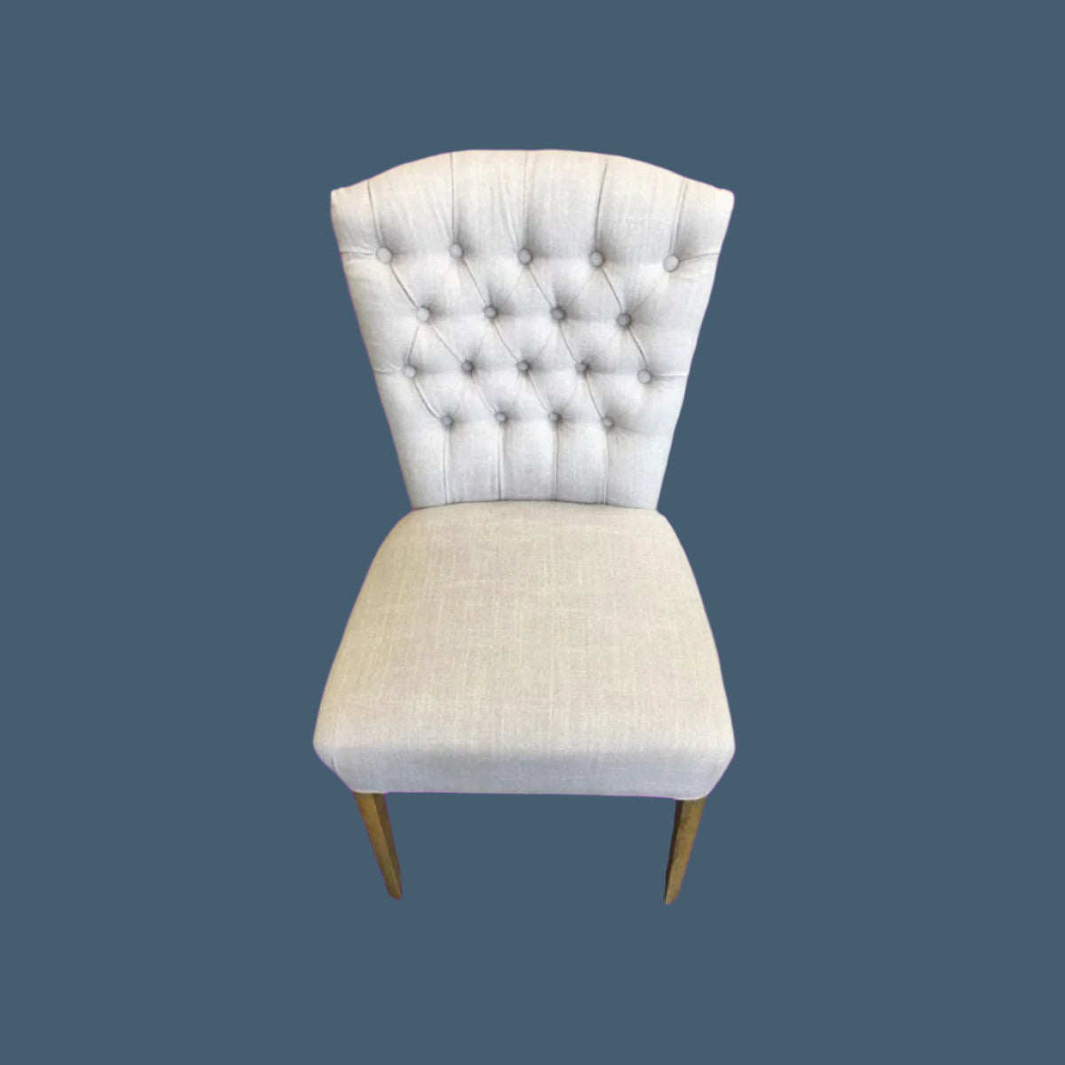 MURDOCH SOLID OAK FRAME LINEN DINING CHAIR - MyChocolateWood