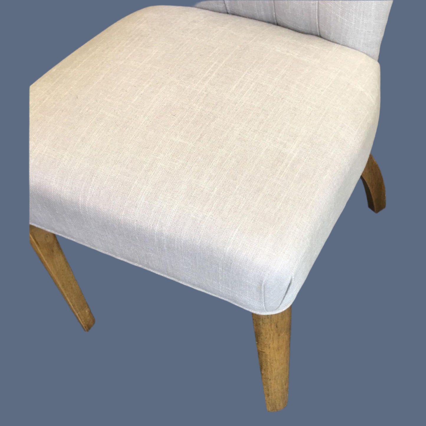 MURDOCH SOLID OAK FRAME LINEN DINING CHAIR - MyChocolateWood