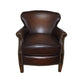 NAPIER GENUINE TOP GRAIN LEATHER ARMCHAIR EASY CHAIR LOUNGE CHAIR FONTANA COLOUR - MyChocolateWood