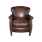 NAPIER GENUINE TOP GRAIN LEATHER ARMCHAIR EASY CHAIR LOUNGE CHAIR FONTANA COLOURED LEATHER WITH EXOTIC DARK HAIR ON HIDE - MyChocolateWood
