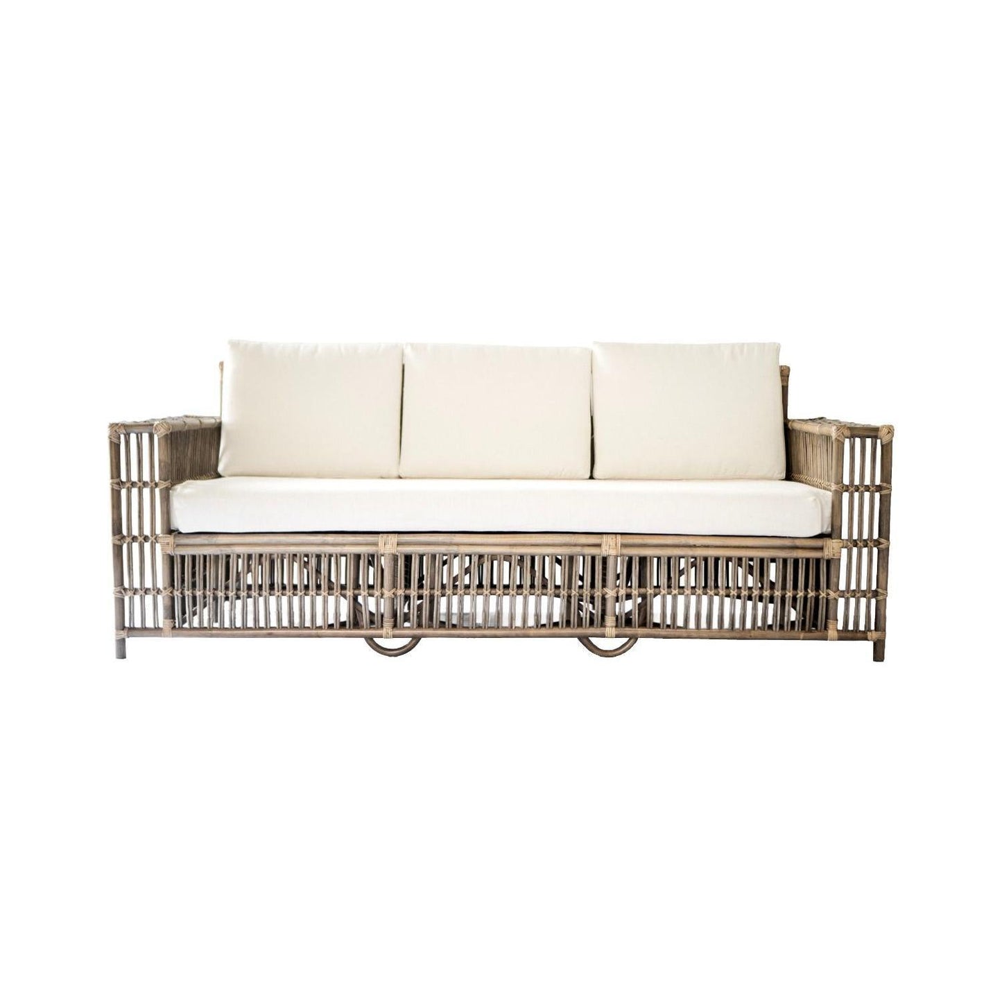 NAPOLI HAMPTONS STYLE 3-SEATER RATTAN SOFA IN ANTIQUE HONEY - MyChocolateWood