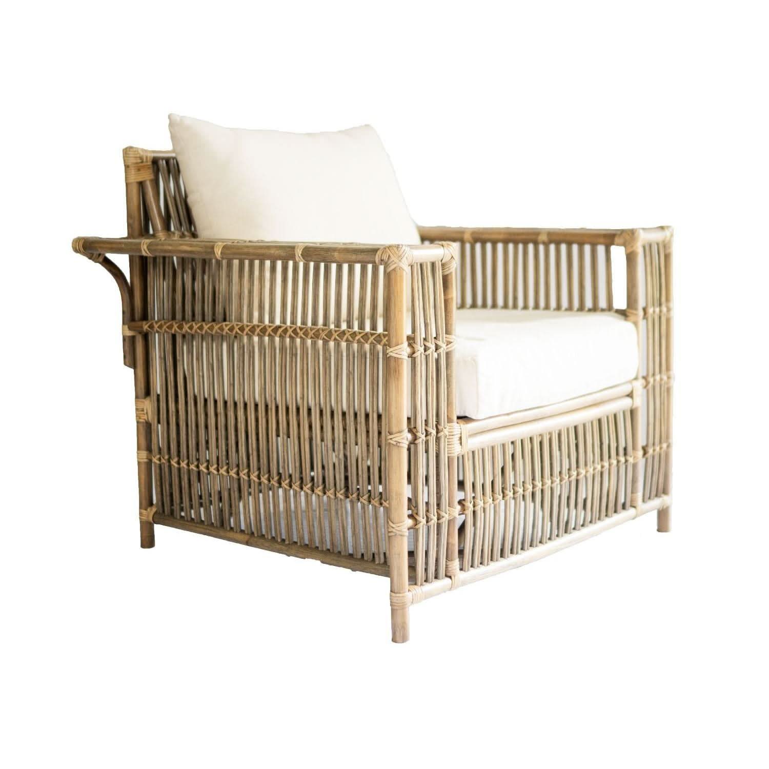 NAPOLI HAMPTONS STYLE RATTAN ARMCHAIR IN ANTIQUE HONEY - MyChocolateWood
