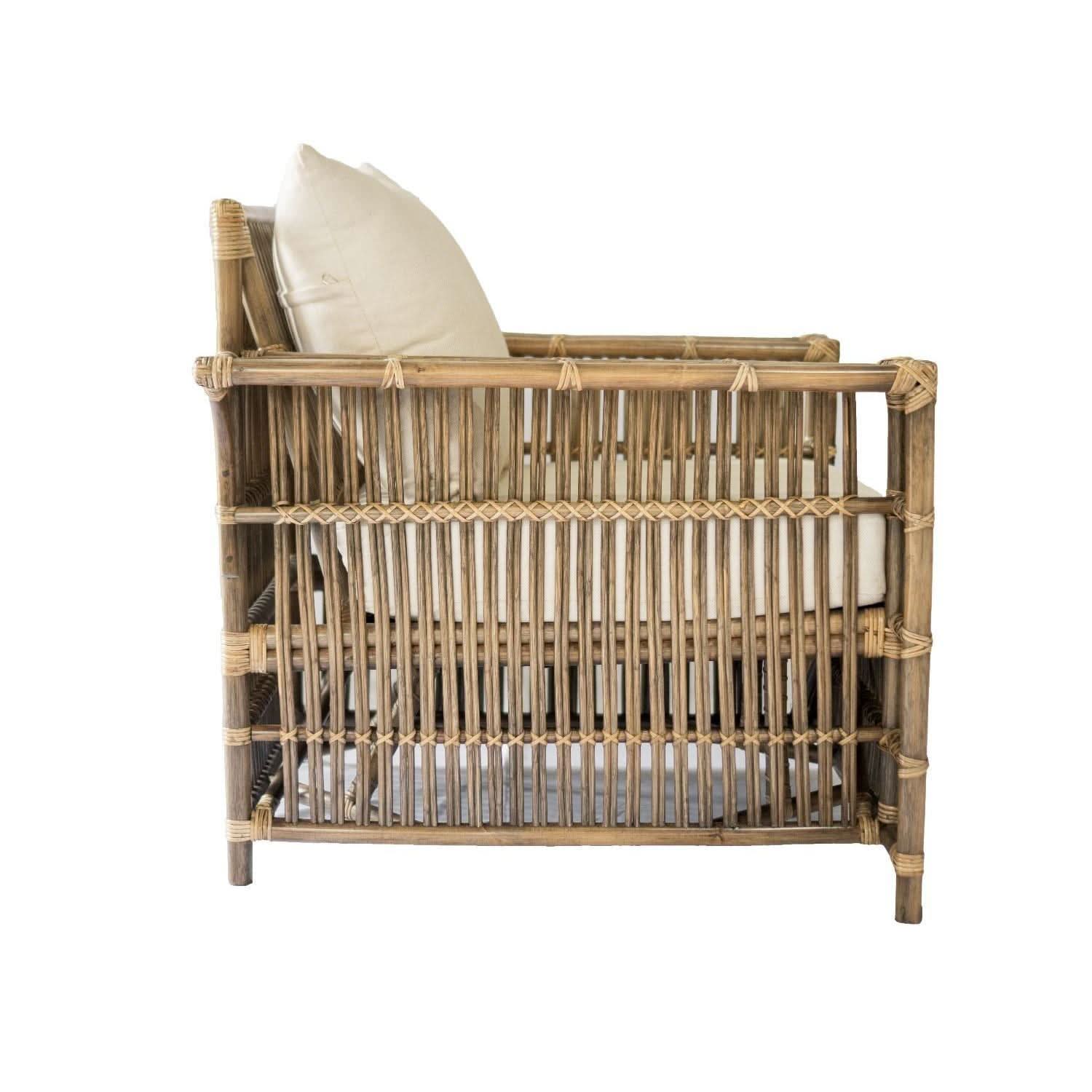 NAPOLI HAMPTONS STYLE RATTAN ARMCHAIR IN ANTIQUE HONEY - MyChocolateWood