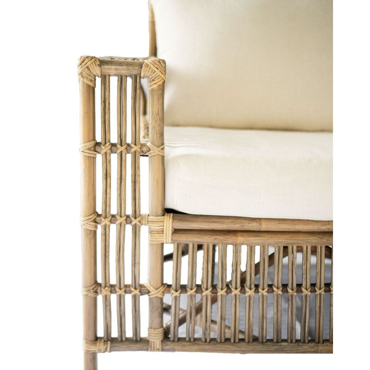 NAPOLI HAMPTONS STYLE RATTAN ARMCHAIR IN ANTIQUE HONEY - MyChocolateWood