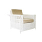 NAPOLI HAMPTONS STYLE RATTAN ARMCHAIR IN SOLID WHITE - MyChocolateWood