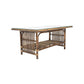 NAPOLI HAMPTONS STYLE RATTAN COFFEE TABLE WITH GLASS TOP IN ANTIQUE HONEY - MyChocolateWood
