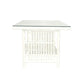 NAPOLI HAMPTONS STYLE RATTAN COFFEE TABLE WITH GLASS TOP IN SOLID WHITE - MyChocolateWood