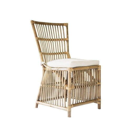 NAPOLI HAMPTONS STYLE RATTAN DINING CHAIR IN ANTIQUE HONEY - MyChocolateWood
