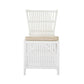 NAPOLI HAMPTONS STYLE RATTAN DINING CHAIR IN SOLID WHITE - MyChocolateWood