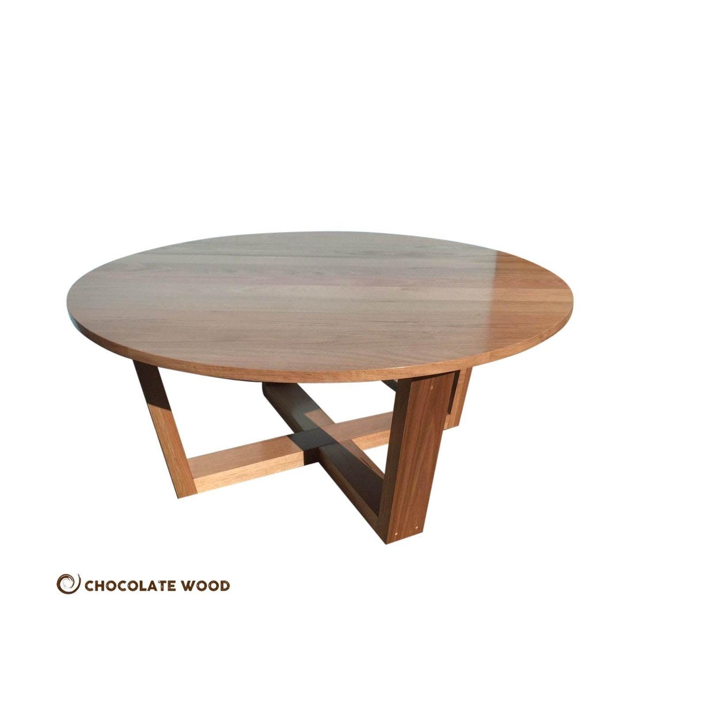 NARRABEN ROUND DINING TABLE IN SOLID TASSIE OAK 180CM CUSTOM MADE - MyChocolateWood