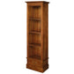 NARROW TASMANIA 1 DRAWER BOOKCASE IN LIGHT PECAN FINISH - MyChocolateWood