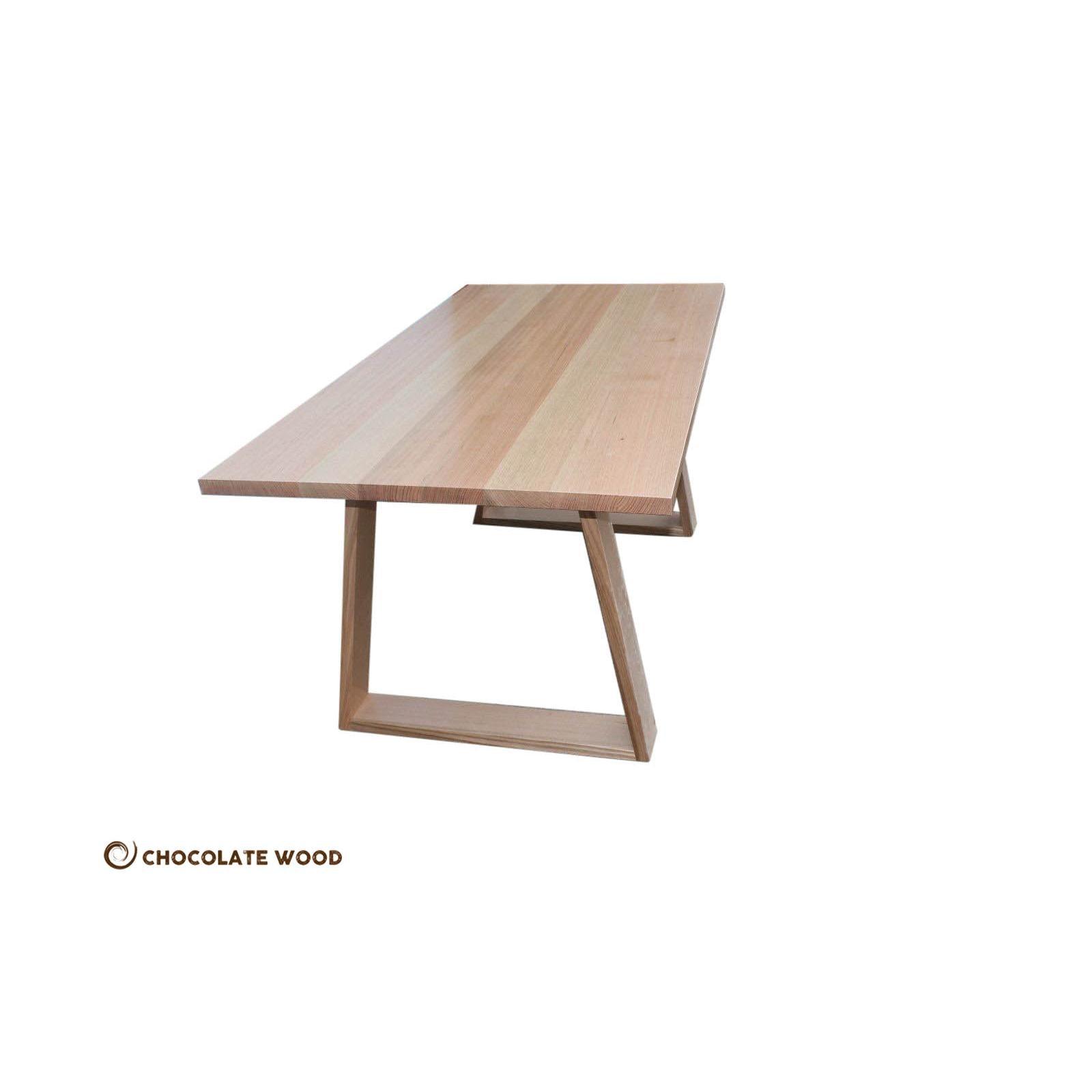 NELL SOLID TASSIE OAK HARDWOOD 6-SEATER DINING TABLE - MyChocolateWood