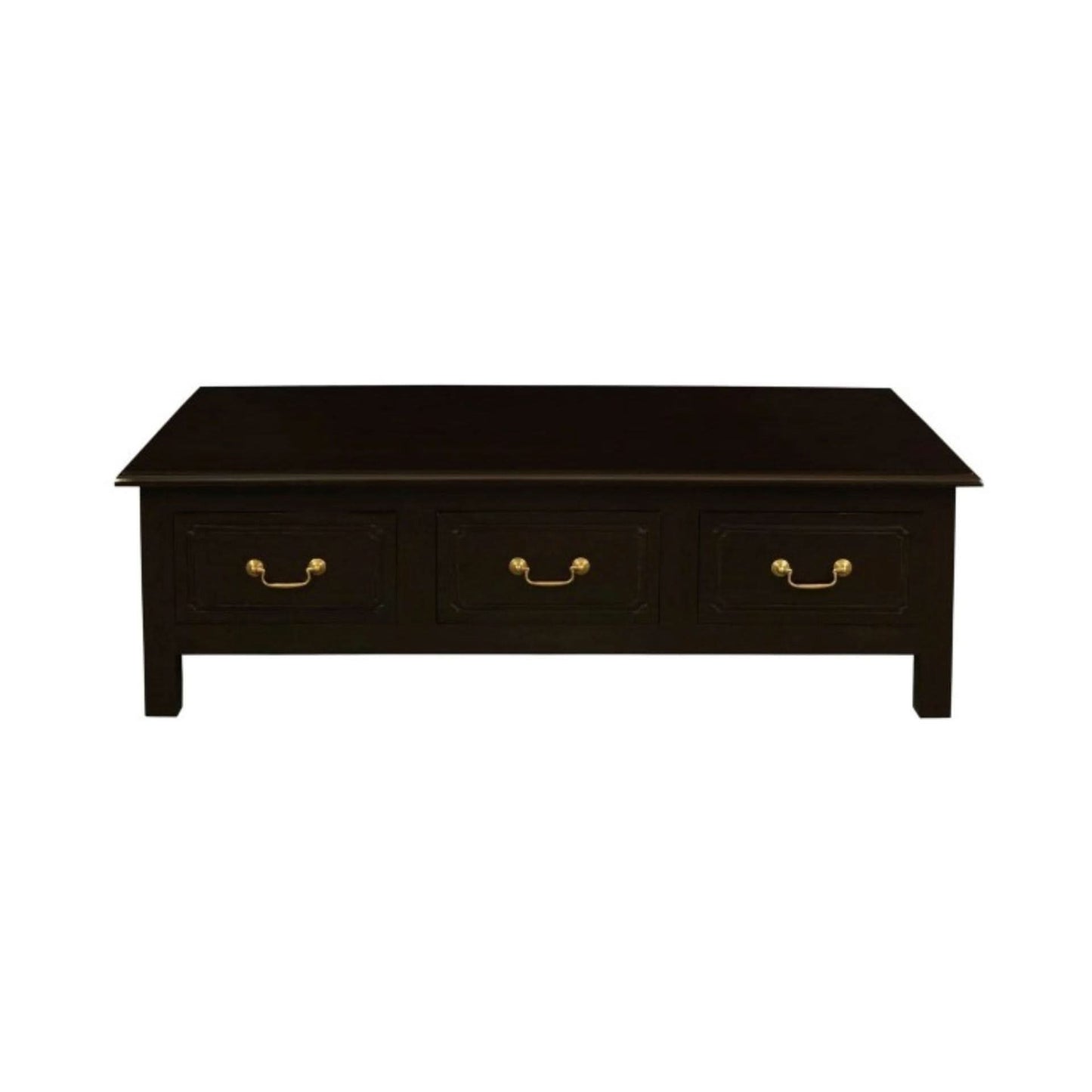 NERIN SOLID MAHOGANY 6 DRAWERS RECTANGULAR COFFEE TABLE IN CHOCOLATE - MyChocolateWood