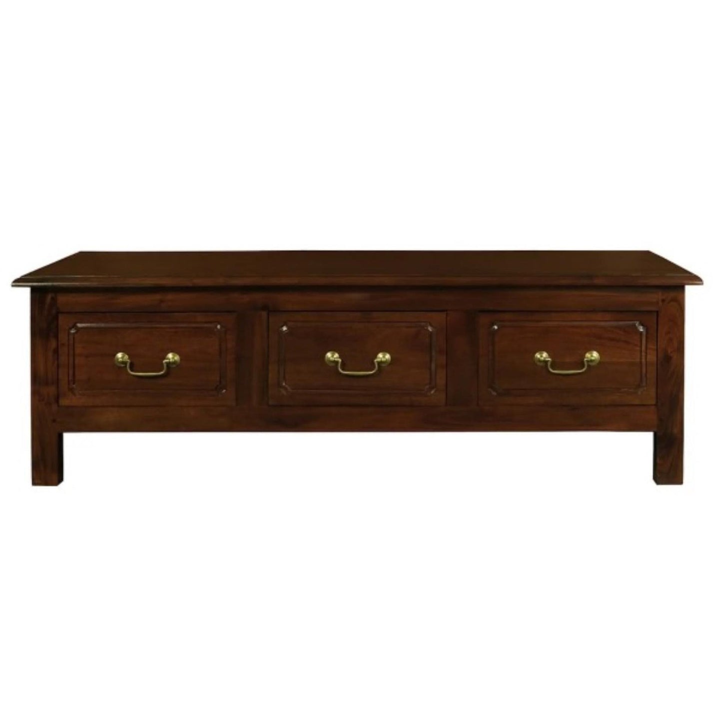 NERIN SOLID MAHOGANY 6 DRAWERS RECTANGULAR COFFEE TABLE IN MAHOGANY - MyChocolateWood