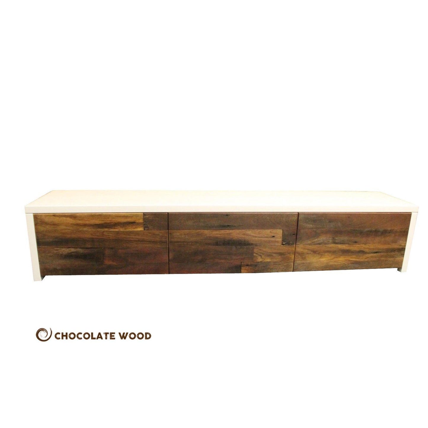 NEVADA RECYCLED HARDWOOD & POLYURETHANE TV/ENTERTAINMENT UNIT AUSTRALIAN MADE TO ORDER - MyChocolateWood