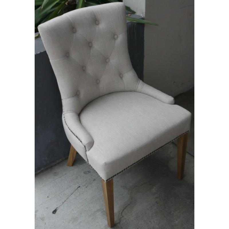 NEW DELI ARMCHAIR IN FLAXEEN WITH OAK LEG - MyChocolateWood