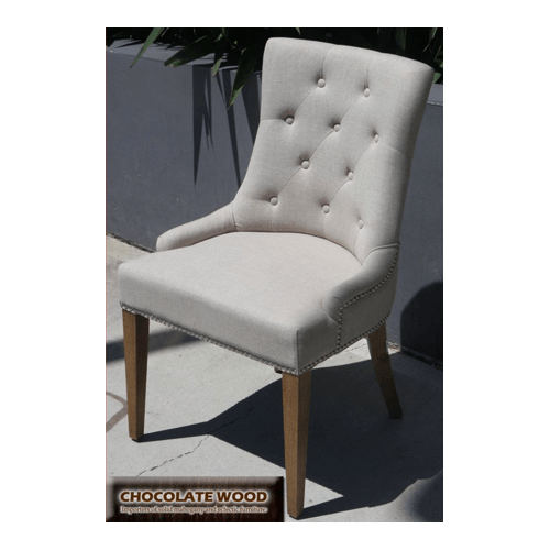 NEW DELI ARMCHAIR IN FLAXEEN WITH OAK LEG - MyChocolateWood