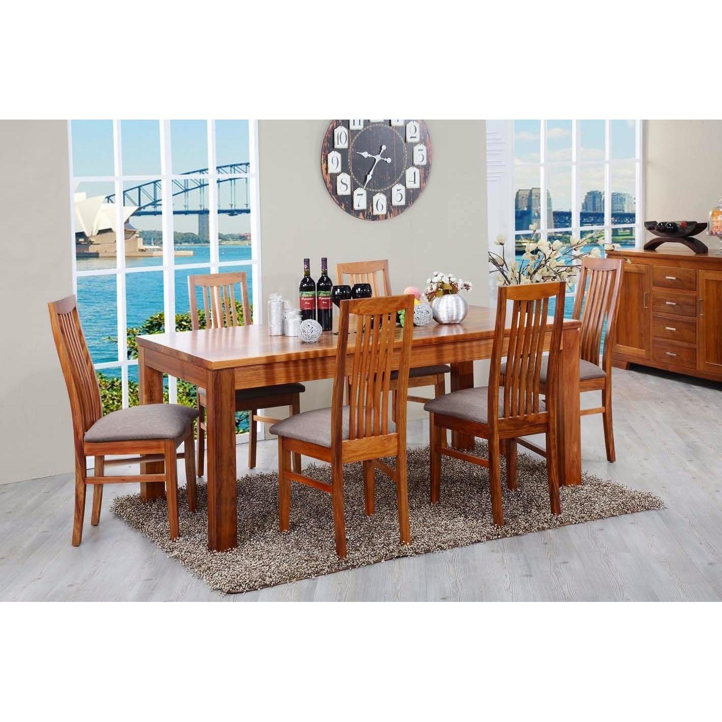 NEW VERONA SOLID BLACKWOOD Dining Suite with Table and Chairs - MyChocolateWood