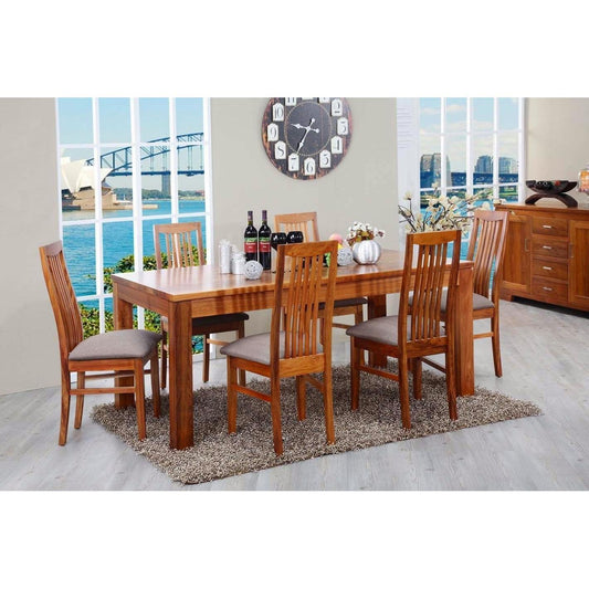NEW VERONA SOLID BLACKWOOD Dining Suite with Table and Chairs - MyChocolateWood