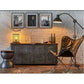 NEWTON VINTAGE IRON LOCKER SIDEBOARD BUFFET/RECLAIMED RAILWAY SLEEPER WOOD - MyChocolateWood