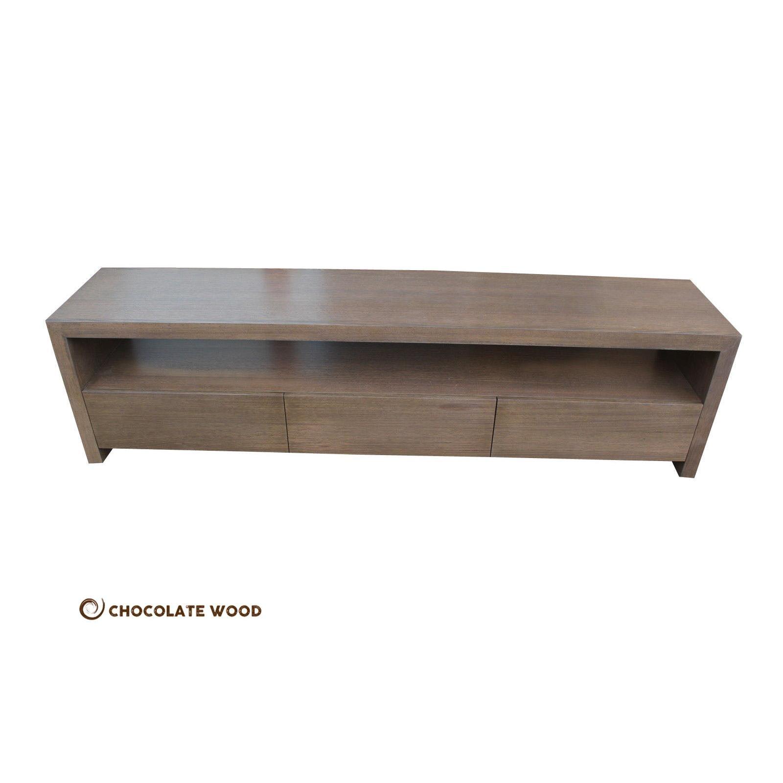 NICE 3 DRAWERS TASSIE OAK LOWLINE/ENTERTAINMENT UNIT MADE TO ORDER - MyChocolateWood