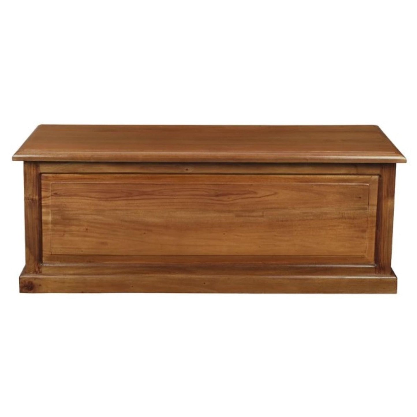 NORA LARGE SOLID MAHOGANY TIMBER BLANKET BOX IN LIGHT PECAN - MyChocolateWood