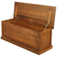 NORA LARGE SOLID MAHOGANY TIMBER BLANKET BOX IN LIGHT PECAN - MyChocolateWood