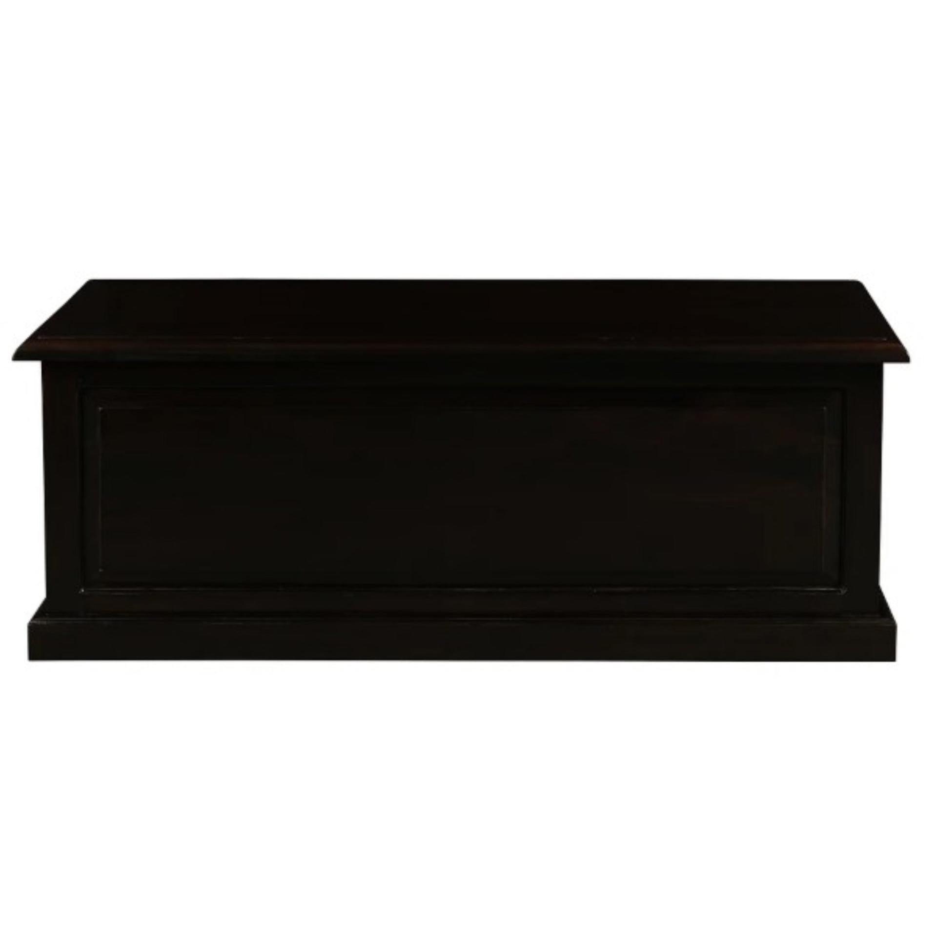 NORA MEDIUM SOLID MAHOGANY TIMBER BLANKET BOX IN CHOCOLATE - MyChocolateWood