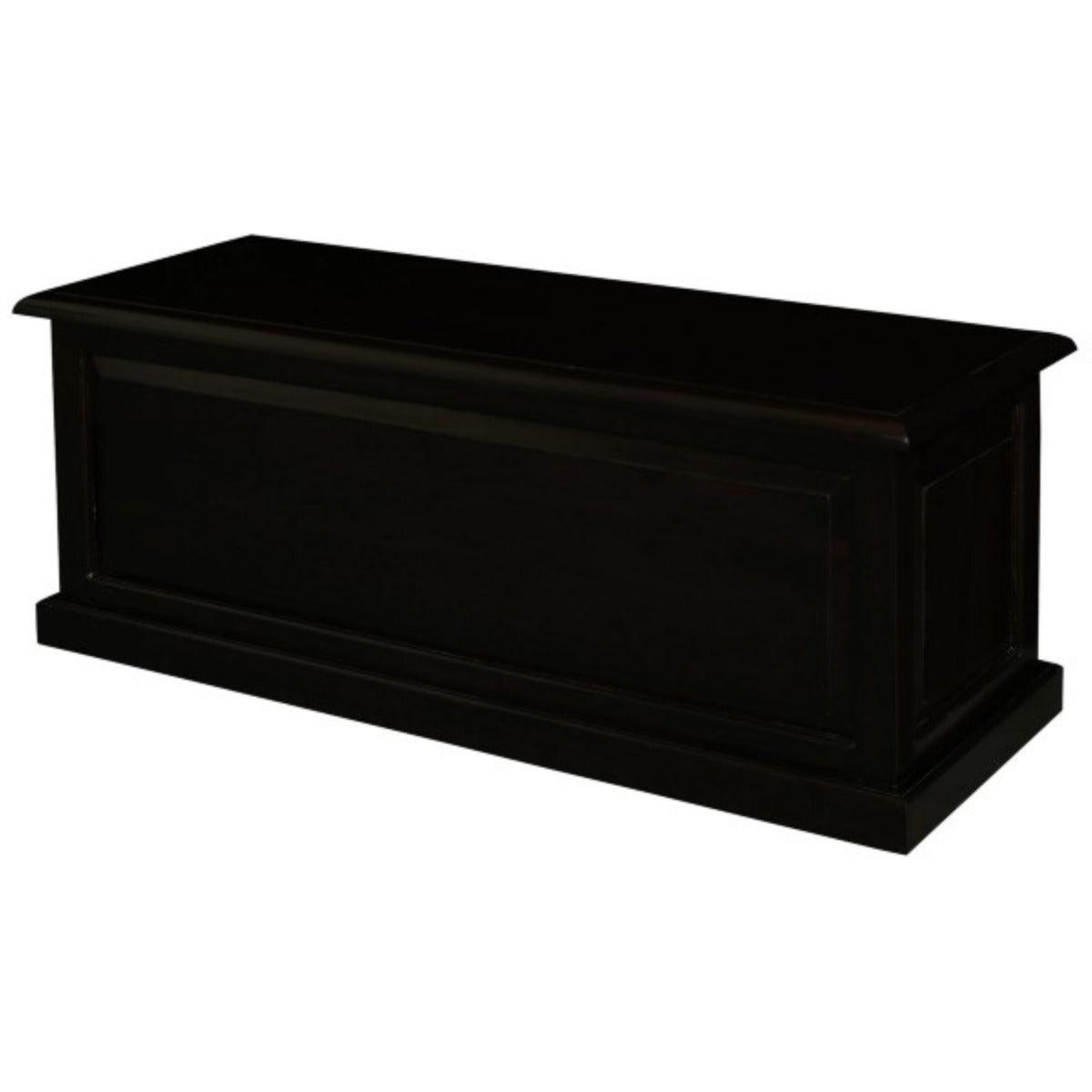 NORA MEDIUM SOLID MAHOGANY TIMBER BLANKET BOX IN CHOCOLATE - MyChocolateWood
