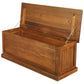 NORA MEDIUM SOLID MAHOGANY TIMBER BLANKET BOX IN LIGHT PECAN - MyChocolateWood