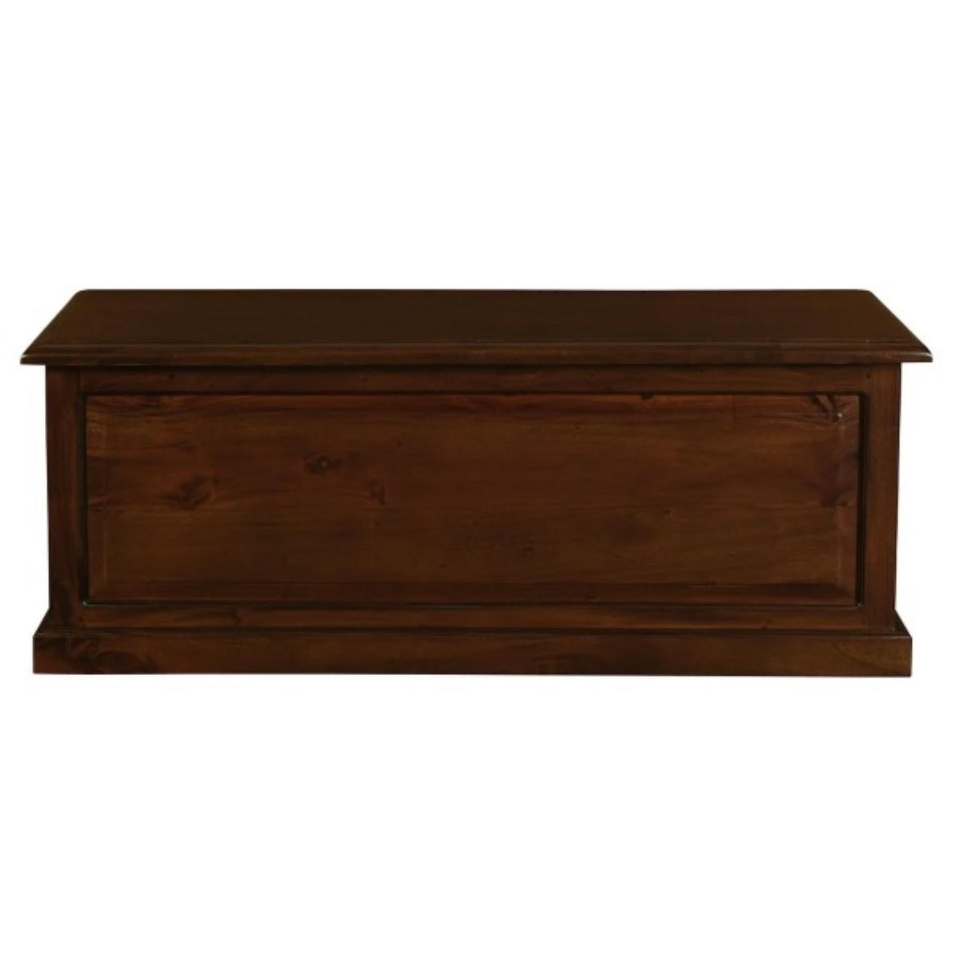 NORA MEDIUM SOLID MAHOGANY TIMBER BLANKET BOX IN MAHOGANY - MyChocolateWood