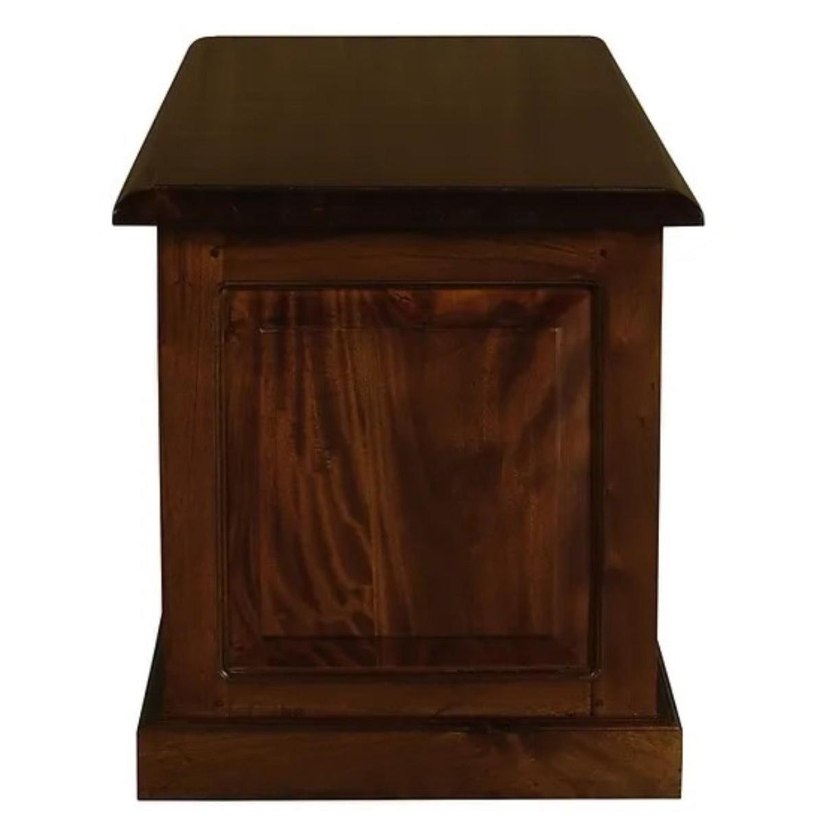 NORA MEDIUM SOLID MAHOGANY TIMBER BLANKET BOX IN MAHOGANY - MyChocolateWood