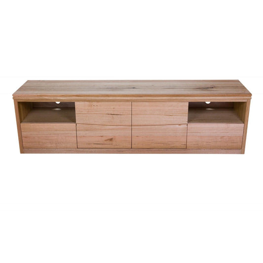NOREEN SOLID TASMANIAN OAK TV UNIT - 2 DOOR & 2 DRAWERS - MyChocolateWood