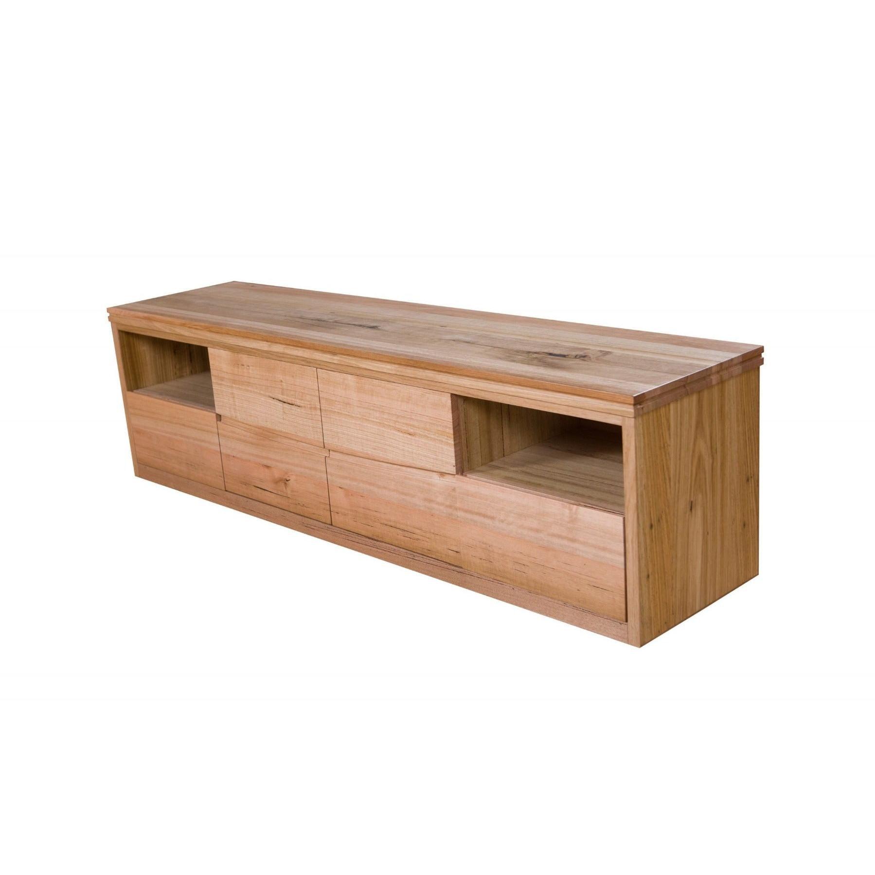 NOREEN SOLID TASMANIAN OAK TV UNIT - 2 DOOR & 2 DRAWERS - MyChocolateWood
