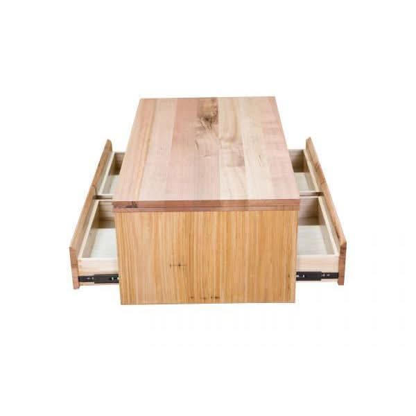NOREEN SOLID TASSIE OAK COFFEE TABLE 4 DRAWERS 120CM - MyChocolateWood