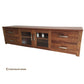 OLIVER AUSTRALIAN CUSTOM-MADE TV/ENTERTAINMENT UNIT WITH 4 DRAWERS & 2 GLASS DOORS - MyChocolateWood