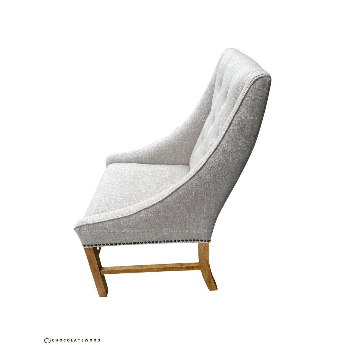 ORTAL FRENCH PROVINCIAL/HAMPTON STYLE DINING CHAIR IN FLAXEEN - MyChocolateWood