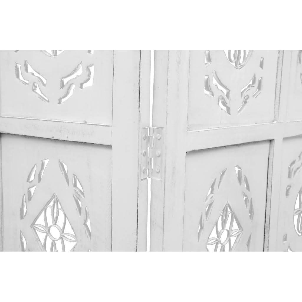 OVAL SCREEN 4 PANELS IN  IN WHITE - MyChocolateWood