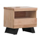 PACIFIC MESSMATE TIMBER BEDSIDE TABLE NATURAL/BLACK - MyChocolateWood