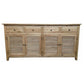 PALM BEACH BUFFET/SIDEBOARD 4 DOORS 4 DRAWERS LOUVRE STYLE IN SOLID OAK - MyChocolateWood