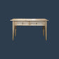 PALM BEACH LOUVRE STYLE 2 DRAWER HALL TABLE/CONSOLE TABLE IN SOLID OAK - MyChocolateWood